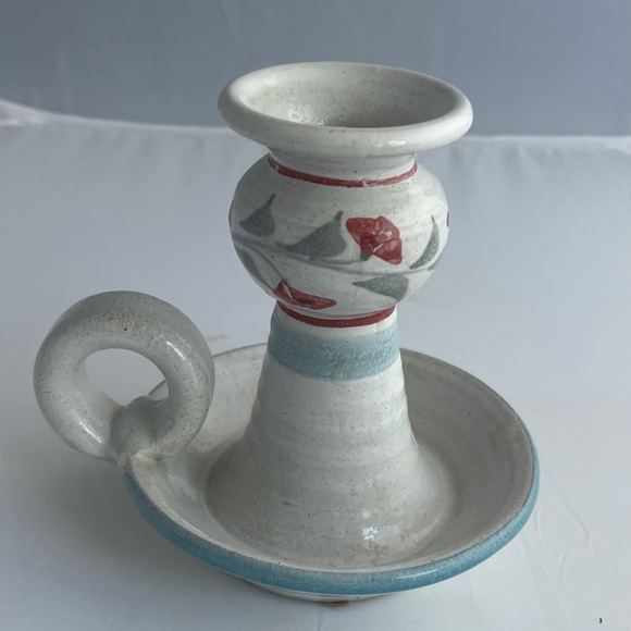 Source Unknown Other - Vintage 80's Stoneware Handmade Pottery Candlestick Holder